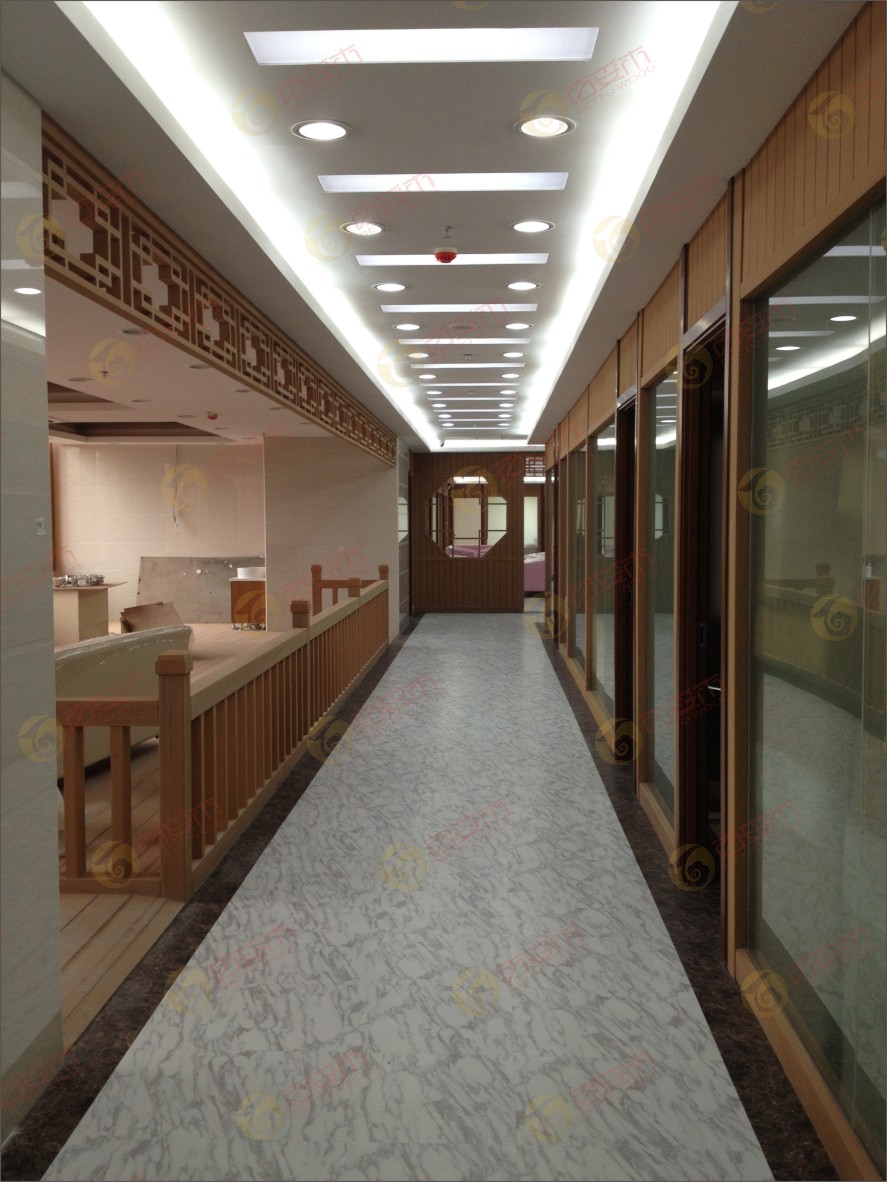 廣州慈銘體檢室內(nèi)天花與墻板裝修7