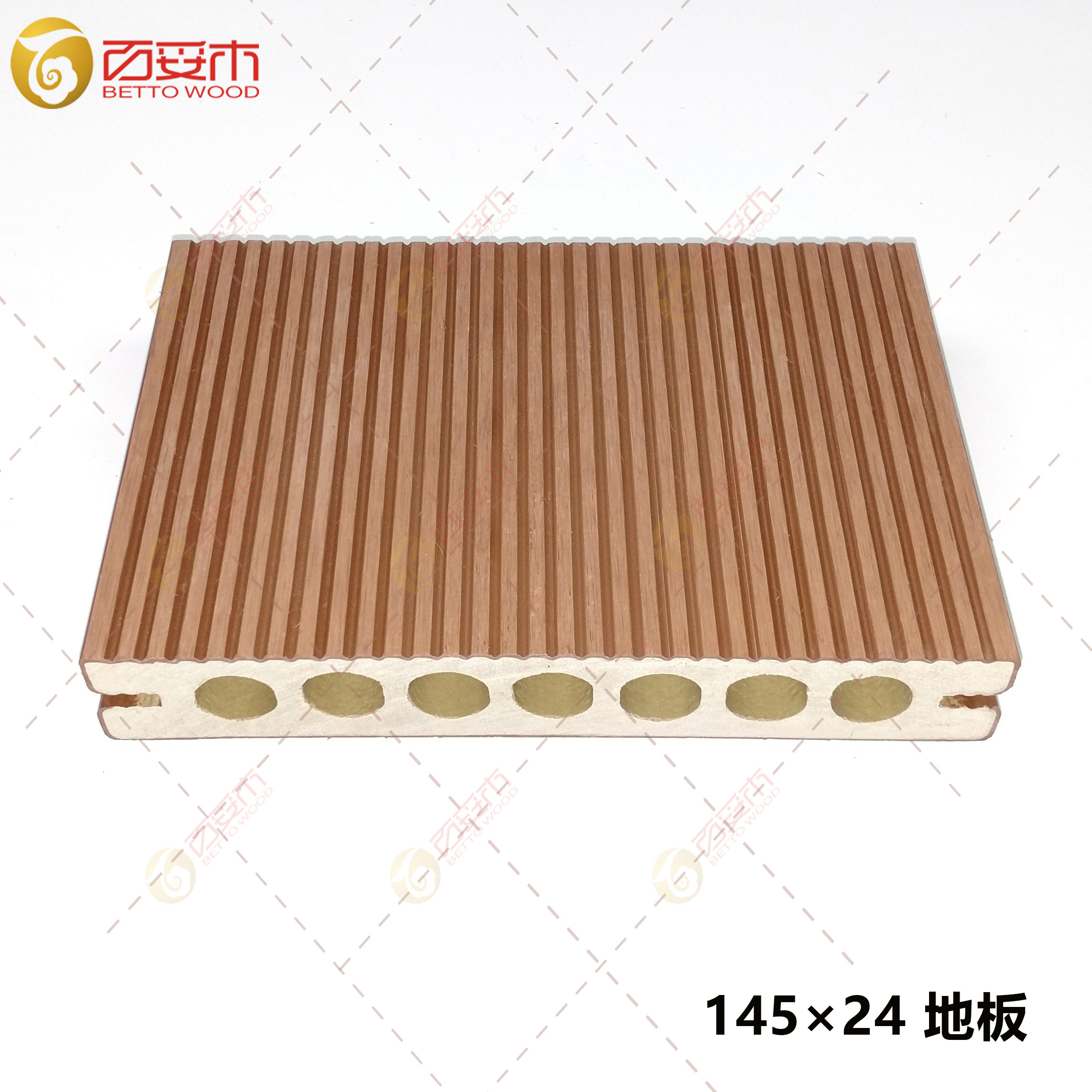 145×24塑木圓孔地板3